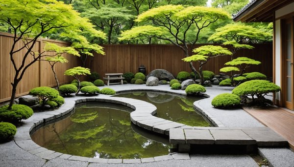 Transformez votre cour intérieure en un havre de paix avec un jardin japonais minimaliste : guide pratique et astuces