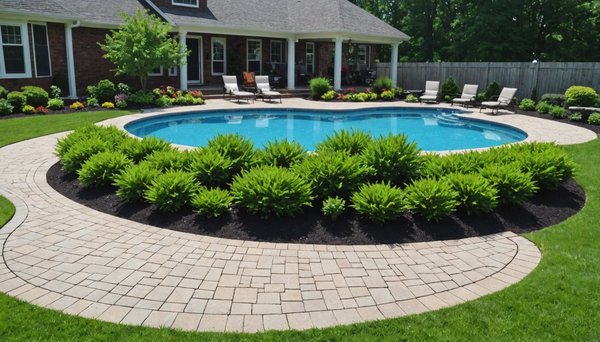 Aménagement paysager autour de votre piscine semi-enterrée